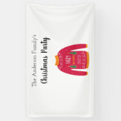 Banderoles Fête de Noël laide pull rouge blanc (Vertical)