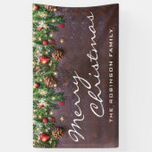 Banderoles Fête de Noël rustique (Vertical)