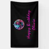 Banderoles Fête de patinage à rouleaux Filles Neon Glow Anniv (Vertical)