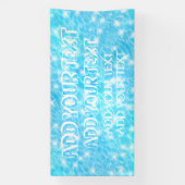 Banderoles Fête de piscine Fête d'été Plage mariage bleu eau (Verticale)