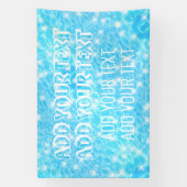 Banderoles Fête de piscine Fête d'été Plage mariage bleu eau (Verticale)