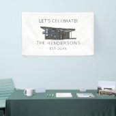 Banderoles Fête de réchauffement de la maison moderne (Salon professionnel)