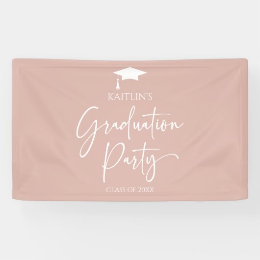 Banderoles Fête de remise de diplômes élégante moderne minima (Horizontal)