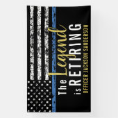 Banderoles Fête de retraite de police Ligne bleue de l'applic (Verticale)