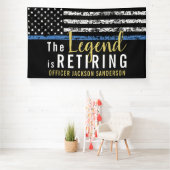 Banderoles Fête de retraite de police Ligne bleue de l'applic (Insitu)