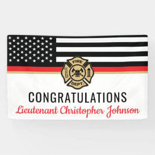 Banderoles Fête de retraite des pompiers Mince pompier de la
