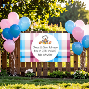 Banderoles Fête de Révélation du Sexe de Bébé Cute Kawaii Bab