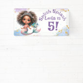 Banderoles Fête de sirène à éclaboussures Anniversaire (Insitu)