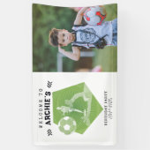 Banderoles Fête de soccer Jour Pitthday Photo Bienvenue (Vertical)