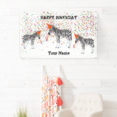 Banderoles Fête de zèbre - Animaux à la fête d'anniversaire (En situation)