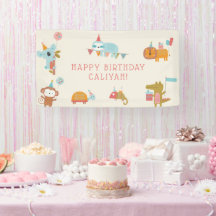 Fête des animaux de fêtes mignons et colorés Anniv