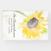 Banderoles Fête des funérailles de tournesol jaune (Horizontal)