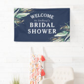 Banderoles Fête des mariées bleue Feuille de la marine verte (En situation)