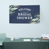 Banderoles Fête des mariées bleue Feuille de la marine verte (Salon professionnel)