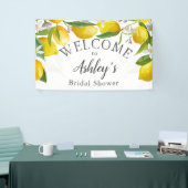 Banderoles Fête des mariées citron bienvenue (Salon professionnel)