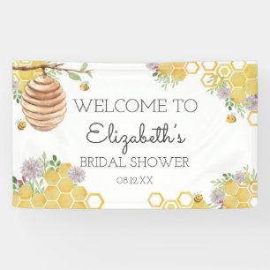 Banderoles Fête des mariées d'abeilles Aquarelle ruche