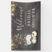 Banderoles Fête des mariées d'automne rustique Citrouille bla (Vertical)