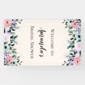 Banderoles Fête des mariées de bordure rose et verte (Horizontal)