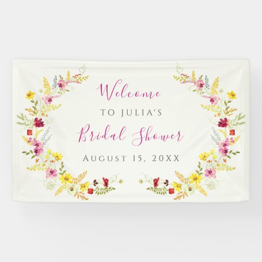 Banderoles Fête des mariées de fleurs d'orchidées violettes r (Horizontal)