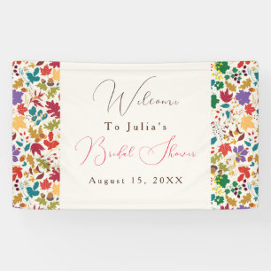 Banderoles Fête des mariées de fleurs pourpre jaune de moutar