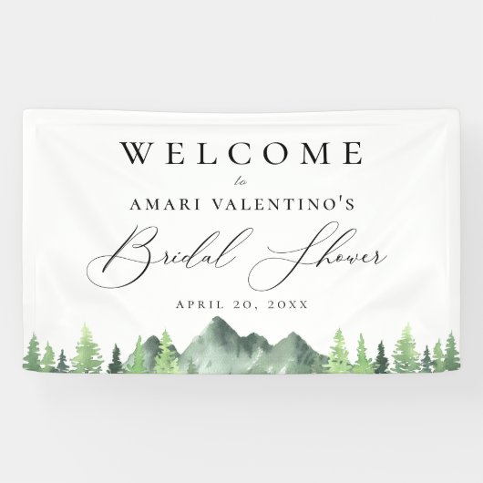 Banderoles Fête des mariées de la forêt forestière (Horizontal)