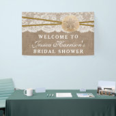 Banderoles Fête des mariées de plage de sable rustique Dollar (Salon professionnel)