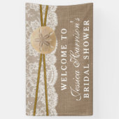 Banderoles Fête des mariées de plage de sable rustique Dollar (Vertical)