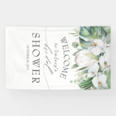 Banderoles Fête des mariées de Protea à Roi Blanc Floral Trop (Horizontal)