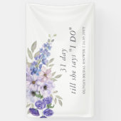 Banderoles Fête des mariées de script chic violet (Vertical)