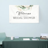 Banderoles Fête des mariées d'Eucalyptus or vert Bienvenue (Salon professionnel)