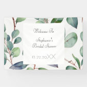 Banderoles Fête des mariées Eucalyptus Green Feuille Cool Mar (Horizontal)