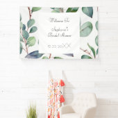 Banderoles Fête des mariées Eucalyptus Green Feuille Cool Mar (Insitu)