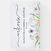 Banderoles Fête des mariées fleur sauvage (Vertical)