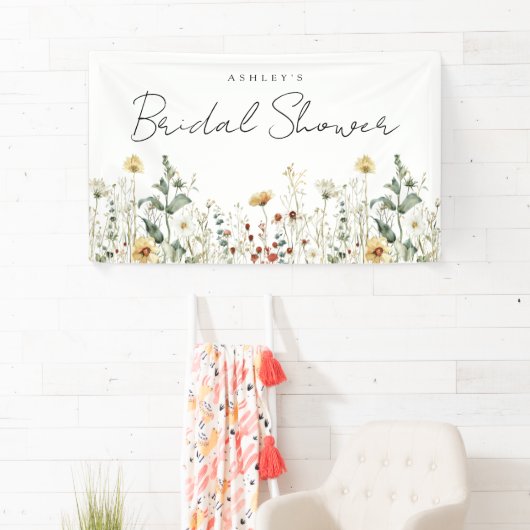 Banderoles Fête des mariées Fleur sauvage d'été (En situation)