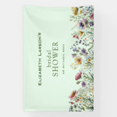 Banderoles Fête des mariées fleurie Fleur sauvage colorée (Verticale)