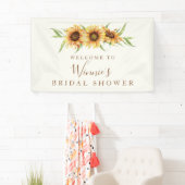 Banderoles Fête des mariées florale de tournesol (En situation)