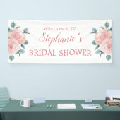 Banderoles Fête des mariées florale Dusty Rose Eucalyptus (Salon professionnel)