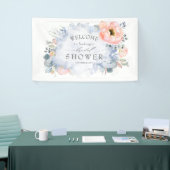 Banderoles Fête des mariées Flore Dusty Bleu Doux (Salon professionnel)