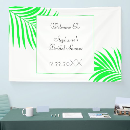 Banderoles Fête des mariées Green Palm Tree Mariage d'art Feu (Salon professionnel)