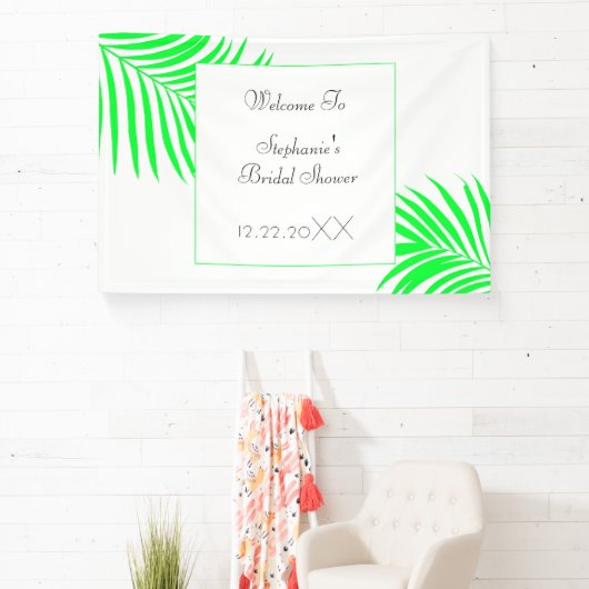 Banderoles Fête des mariées Green Palm Tree Mariage d'art Feu (Insitu)