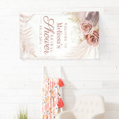 Banderoles Fête des mariées Pampas Tan Grass Bienvenue (En situation)