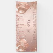 Banderoles Fête des mariées rose or parties scintillant ballo (Vertical)