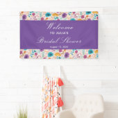 Banderoles Fête des mariées turquoise de prairie de printemps (En situation)