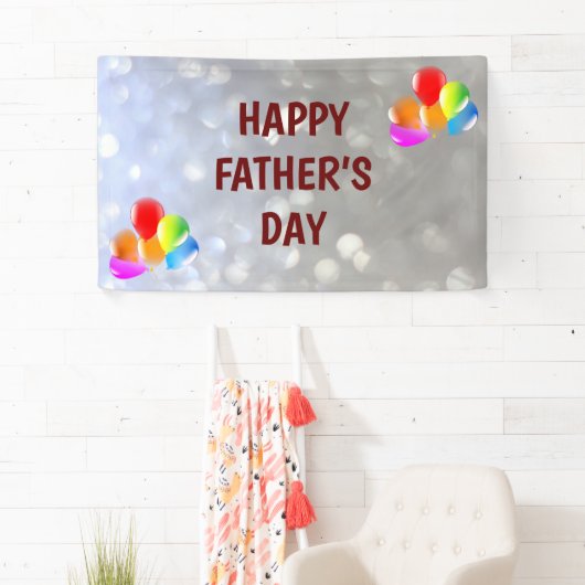 Banderoles Fête des pères d'Argent et de Red Happy (En situation)