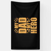 Banderoles Fête des pères Mon père Mon héros (Vertical)