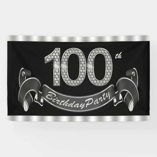 Banderoles Fête du 100e anniversaire (Horizontal)
