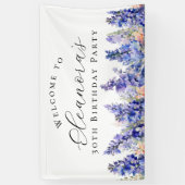 Banderoles Fête du 30e anniversaire Juillet Fleur de naissanc (Vertical)