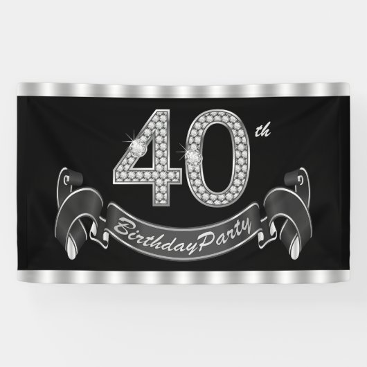 Banderoles Fête du 40e anniversaire (Horizontal)