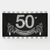 Banderoles Fête du 50e anniversaire (Horizontal)