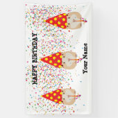 Banderoles Fête du hamster - Animaux à la fête d'anniversaire (Vertical)